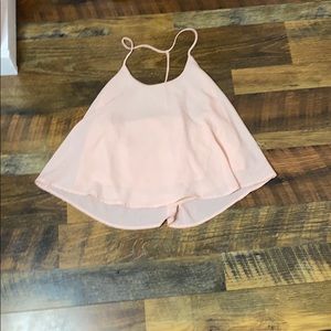 Pink flowy tank top